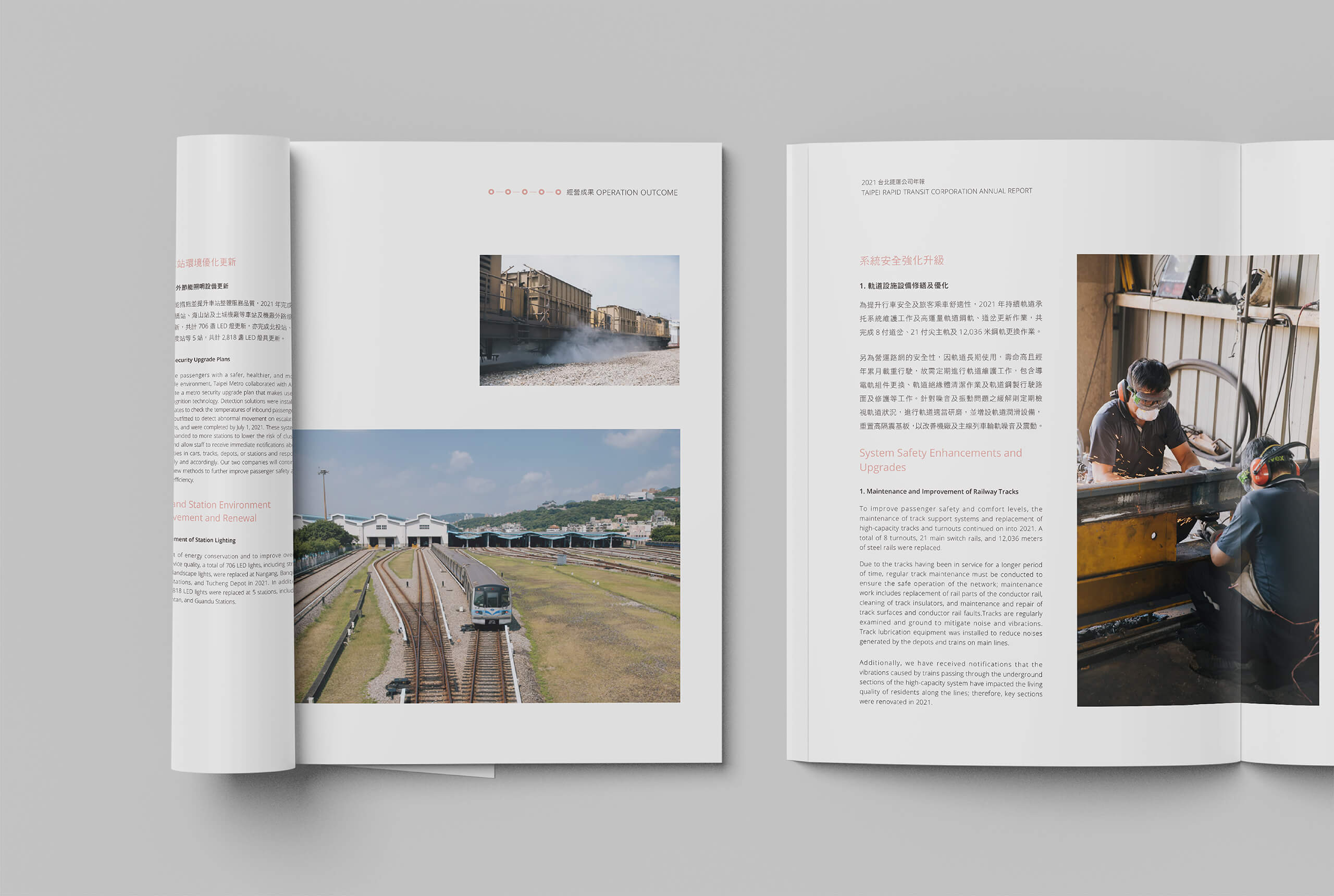 2021 年報｜CSR 企業社會責任報告書／年報設計／台北捷運／整合企業識別與整體視覺規劃 2021 Annual Report｜CSR Report／Annual Report Design／Taipei Metro／An integrated editorial system aligned with the corporate identity