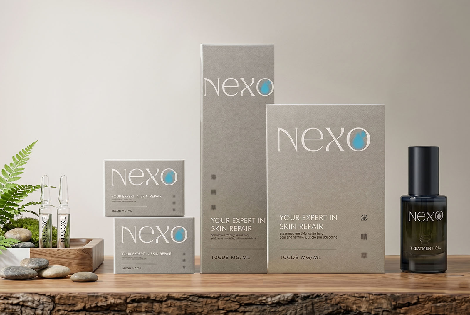 nexo／品牌包裝設計／外泌體保養品／Brand-&-Packaging-Design／Exosome-Skincare